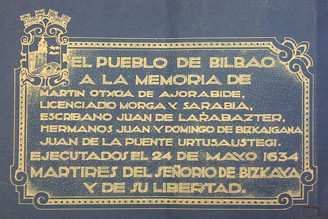 Bilbao, en la memoria La Rebelión de la sal y sus dos placas