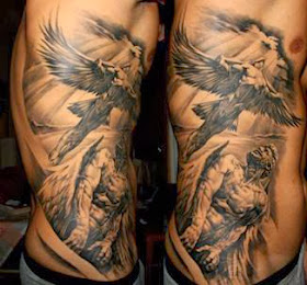 tatuagens de anjos nas costelas