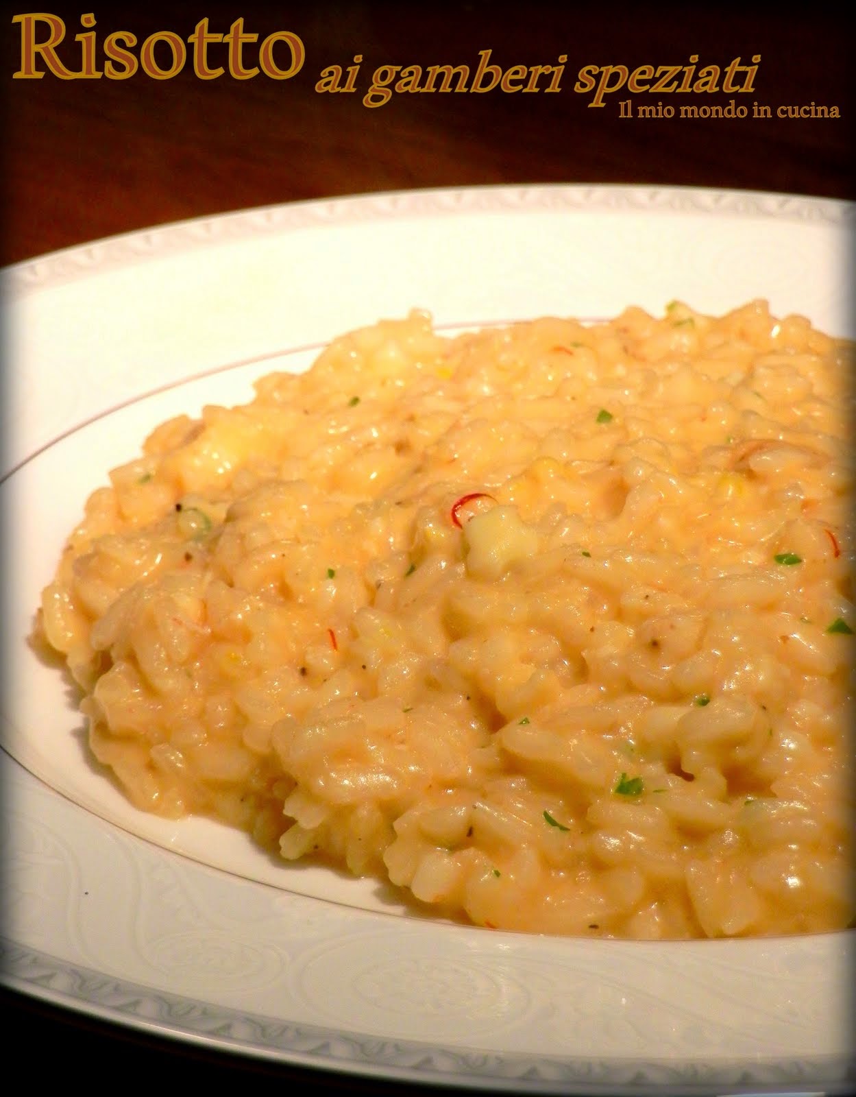 RISOTTO con GAMBERI speziati al LIME, ZENZERO, ZAFFERANO e MASCARPONE