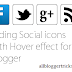 Sliding Social icons with Hover effect for Blogger