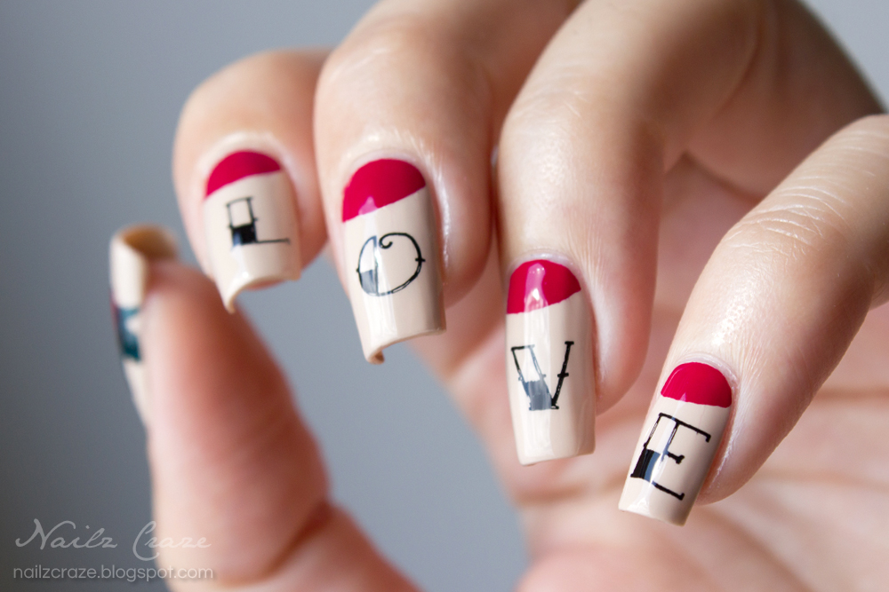 Vintage Nail Art in Red - wide 2