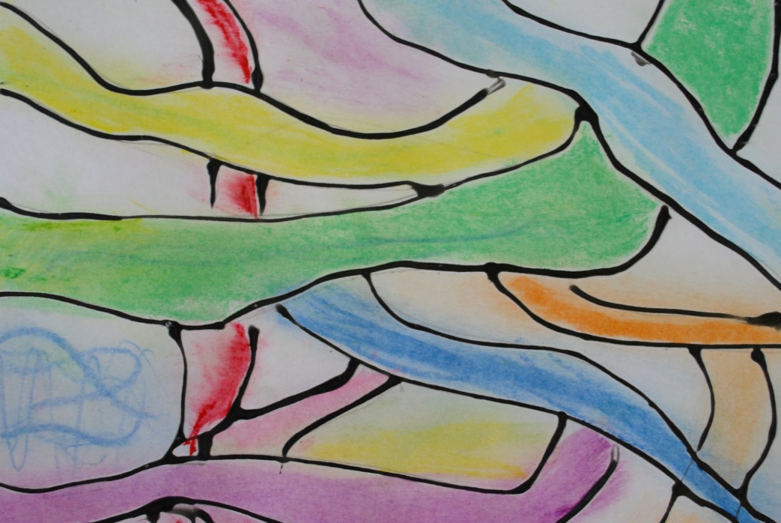 Art With Aubrey Black Glue and Oil Pastels