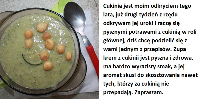 Zupa krem z cukinii