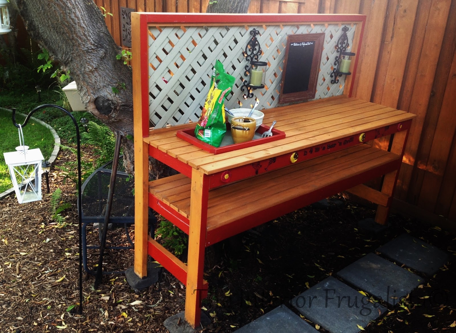 DIY Outdoor Bar & Potting Bench The Interior Frugalista DIY Outdoor
