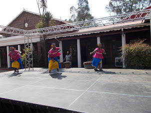 Tribal dance entertainment in Amphitheater of "God Reef City"