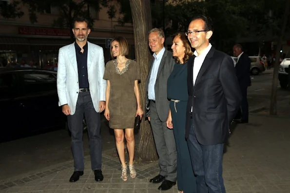 King Felipe VI of Spain and Queen Letizia of Spain attended the Final of the 2014-2015 edition of the international competition of scientific monologues “FameLab” held at the Galileo Galilei Hall on May 