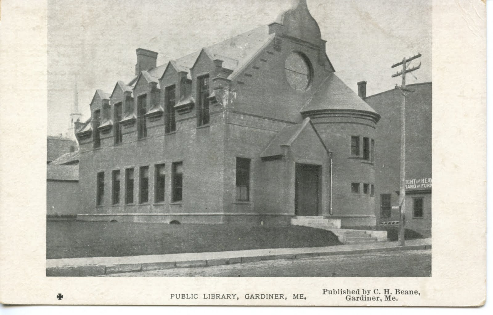 Library Postcards Public Library, Gardiner, Maine
