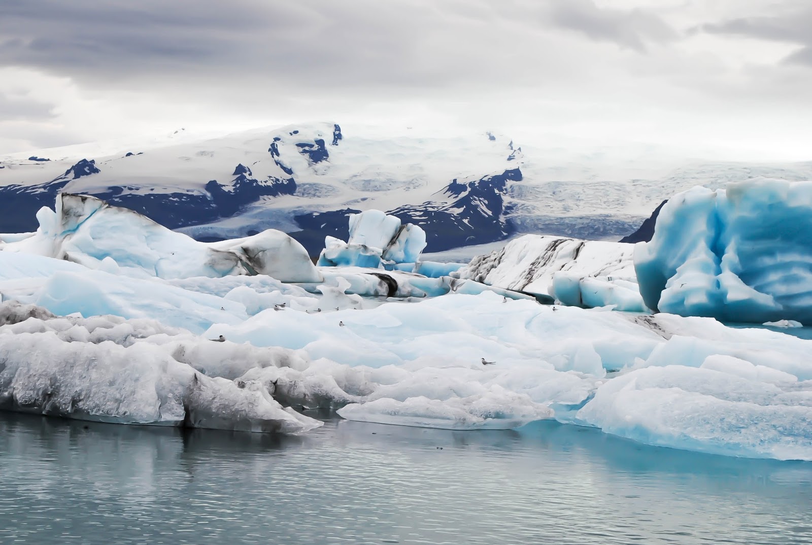 Icebergs in Jökulsárlón Glacier Lagoon in Iceland