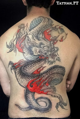 Tatuagens Dragon Red Costas enteira