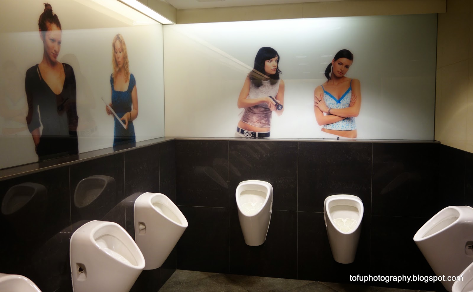 Tofu Photography Pictures of women in a men's toilet in Prague, Czech