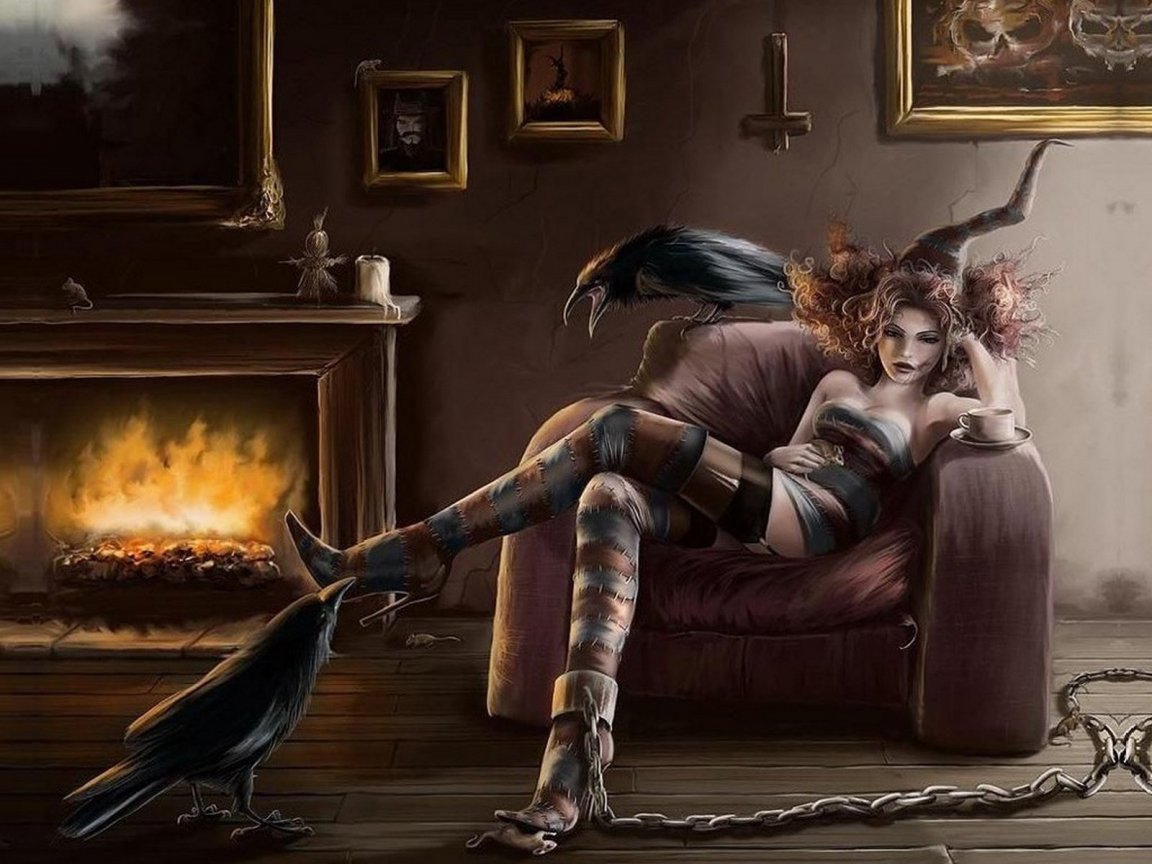 Sexy witch wallpaper