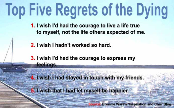 The Top Five Regrets Of The Dying