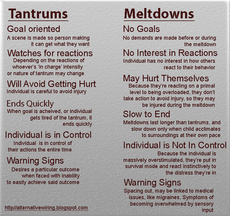 tantrum vs autistic meltdown tantrum vs autistic meltdown