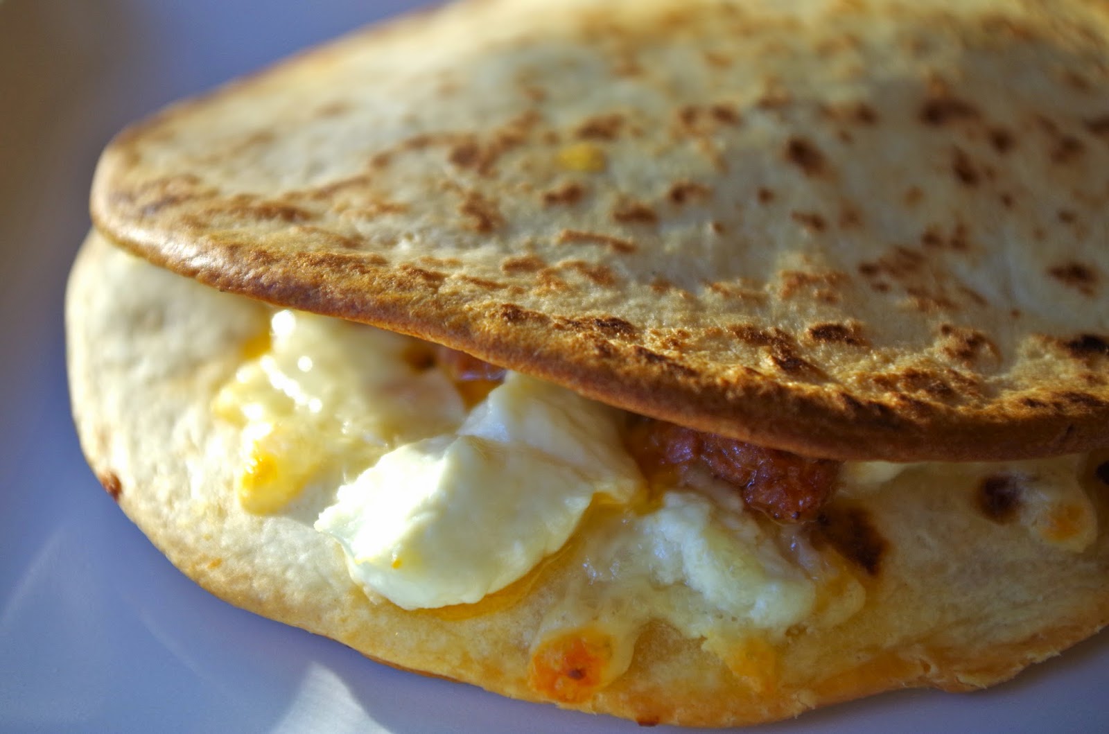 Chorizo and Goat Cheese Quesadilla with Tomatillo Salsa