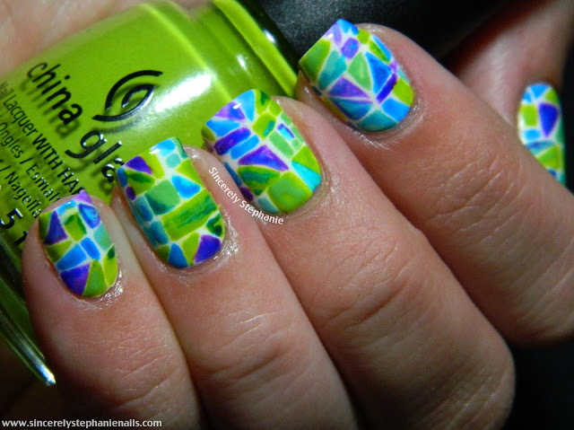 geometric nail art