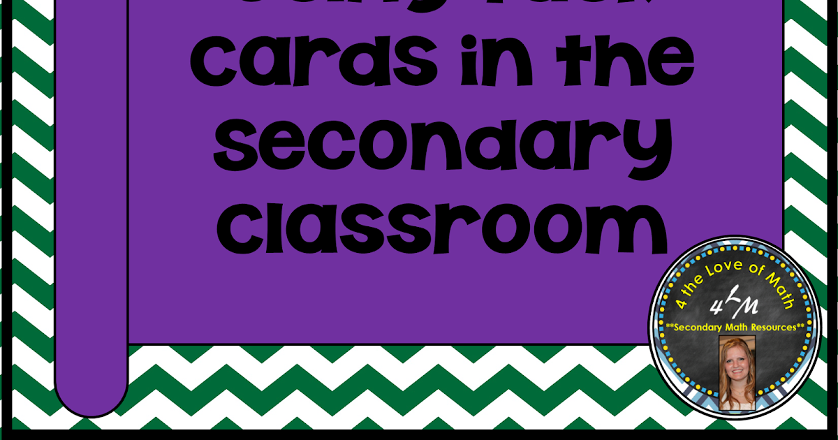 4 The Love of Math: #1 Way To Use Task Cards in the Secondary Classroom