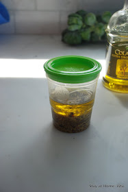 Using a jar to make salad dressing