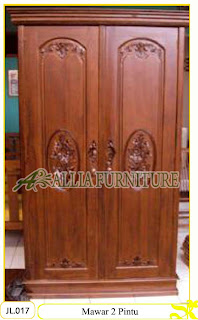 Lemari Pakaian Ukiran Mawar 2Pintu ( Serebet ) Lemari Pakaian Ukiran Mawar 2Pintu ( Serebet )