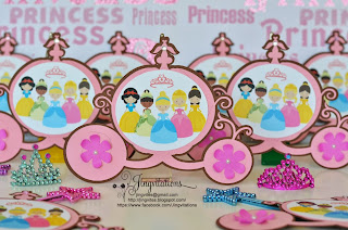 Disney Princess Baby Shower Invitations Cinderella, Snow White, Belle, Sleeping Beauty and Princess Tiana 