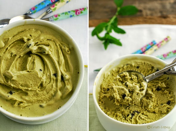 helado de menta y chocolate