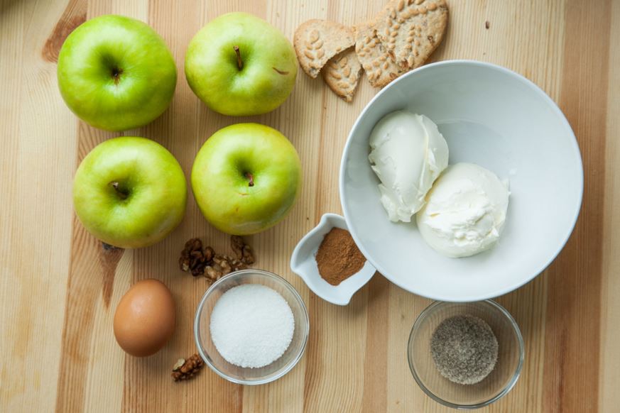 Recetas caseras de cocina Manzanas rellenas de queso y nueces