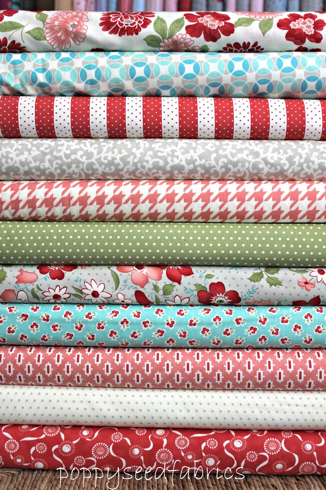 POPPYSEED FABRICS vintage modern yardage in stock!!!!