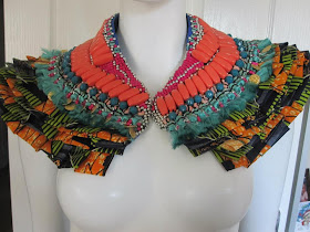 Anita Quansah african fabric collar piece - iloveankara.blogspot.co.uk