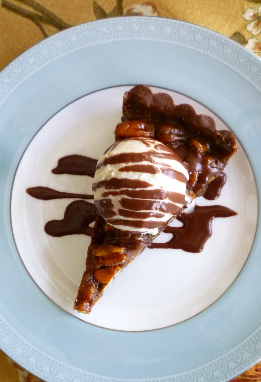 For Love of the Table A Chocolate, Caramel & Nut Tart...for