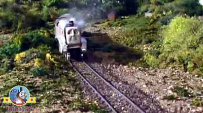 Island of Sodor train old railway track sleeper timbers heavy locomotive Spencer the silver engine