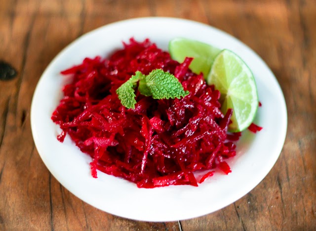 Grated Raw Beet Salad | Day 6 of 31 days of Salad