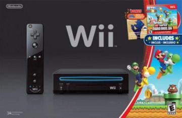 Nintendo Wii negro +Super Mario Bros.