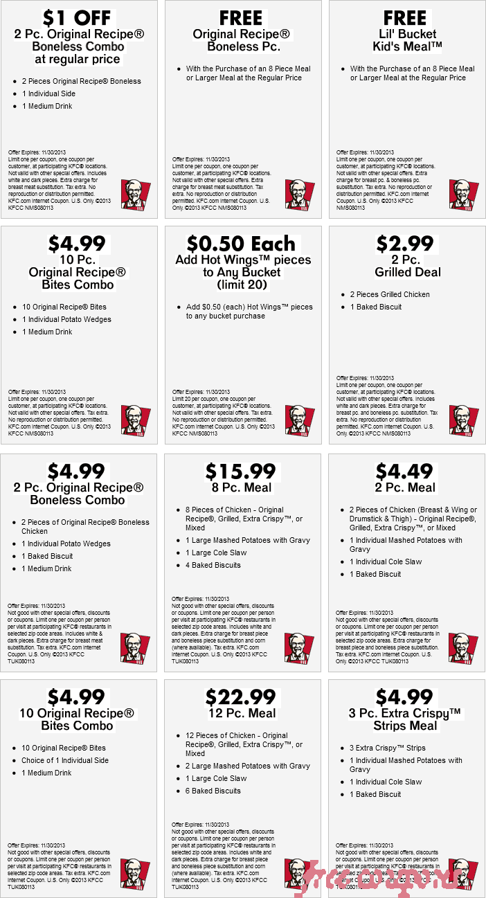 Kfc canada coupon june 2018