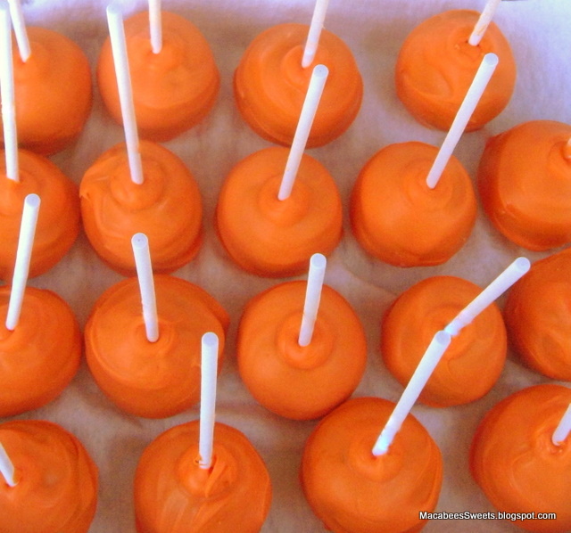lily's Cakes And Breads Orange Cake Pops With Colorful Ribbon