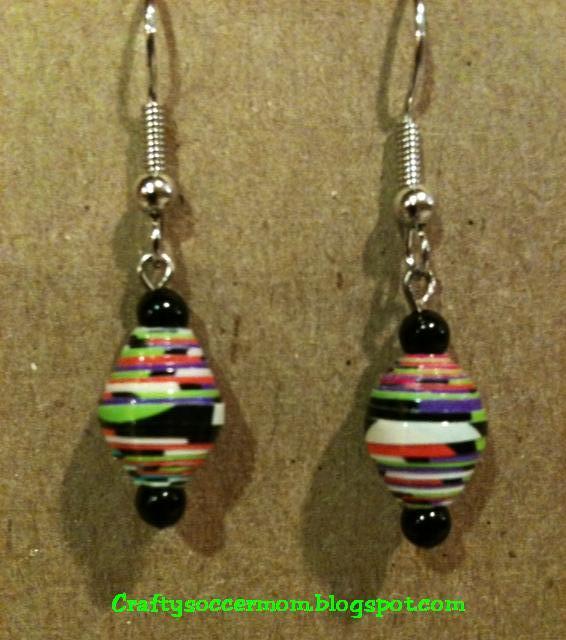 Crafty Soccer Mom Duct Tape Earrings