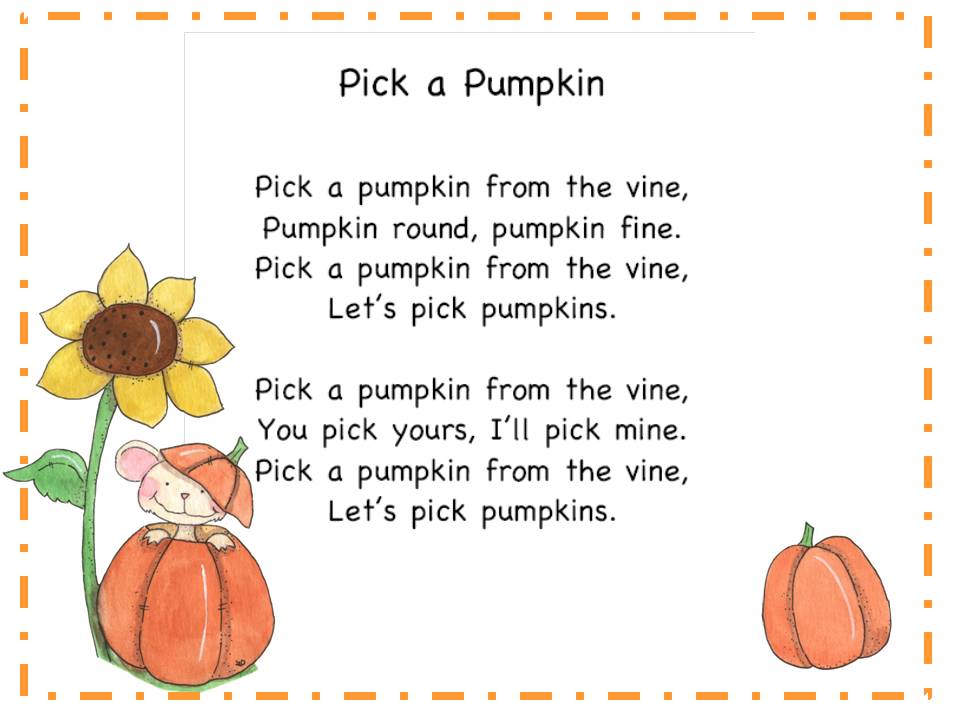 More Pumpkin Songs - Classroom Freebies