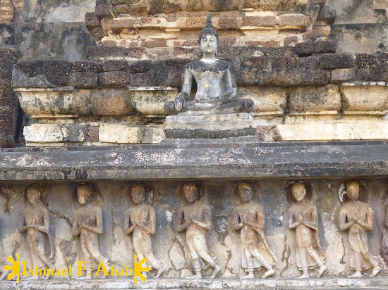 Bas relief in Sukhothai Historical Park