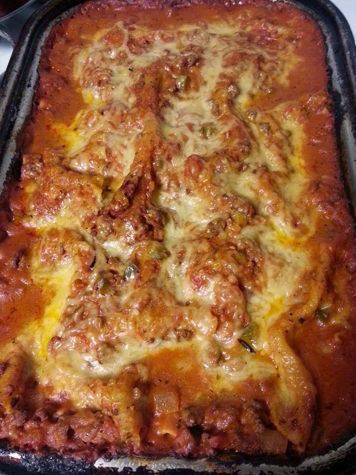 Shannon's Lightening the Load Two Sauce (Alfredo & Red) Meat Lasagna