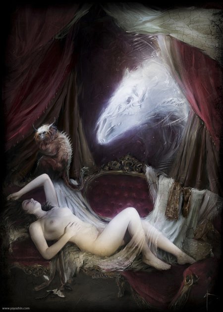 bruno wagner ilustração mulheres sombrias sensuais fantasia