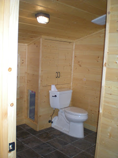 New master bath area, pine paneling, 12x12 slate, https://www.huismanconcepts.com/