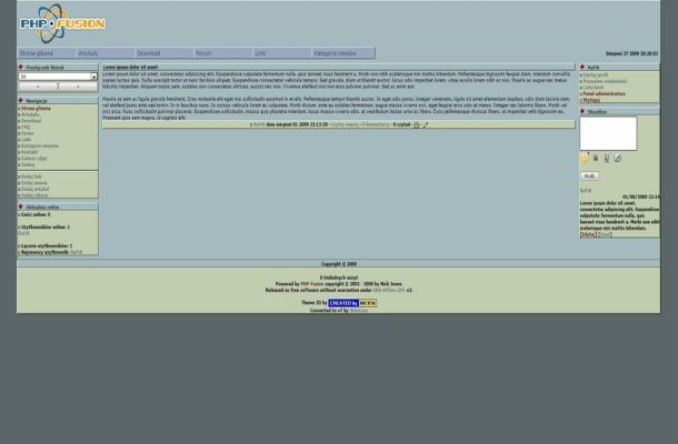 Free Php-fusion Simple Blue Theme Template Free Php-fusion Simple Blue Theme Template