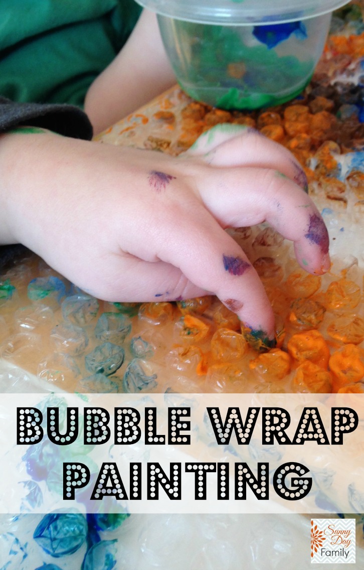 Bubble Wrap Painting Sunny Day Family