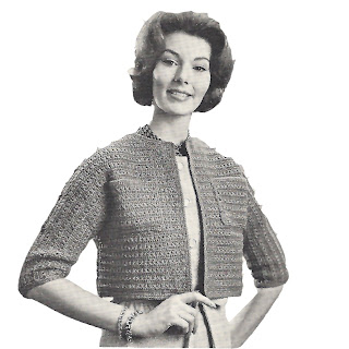 Lacy Cropped Jacket - Free Jacket Knitting Pattern