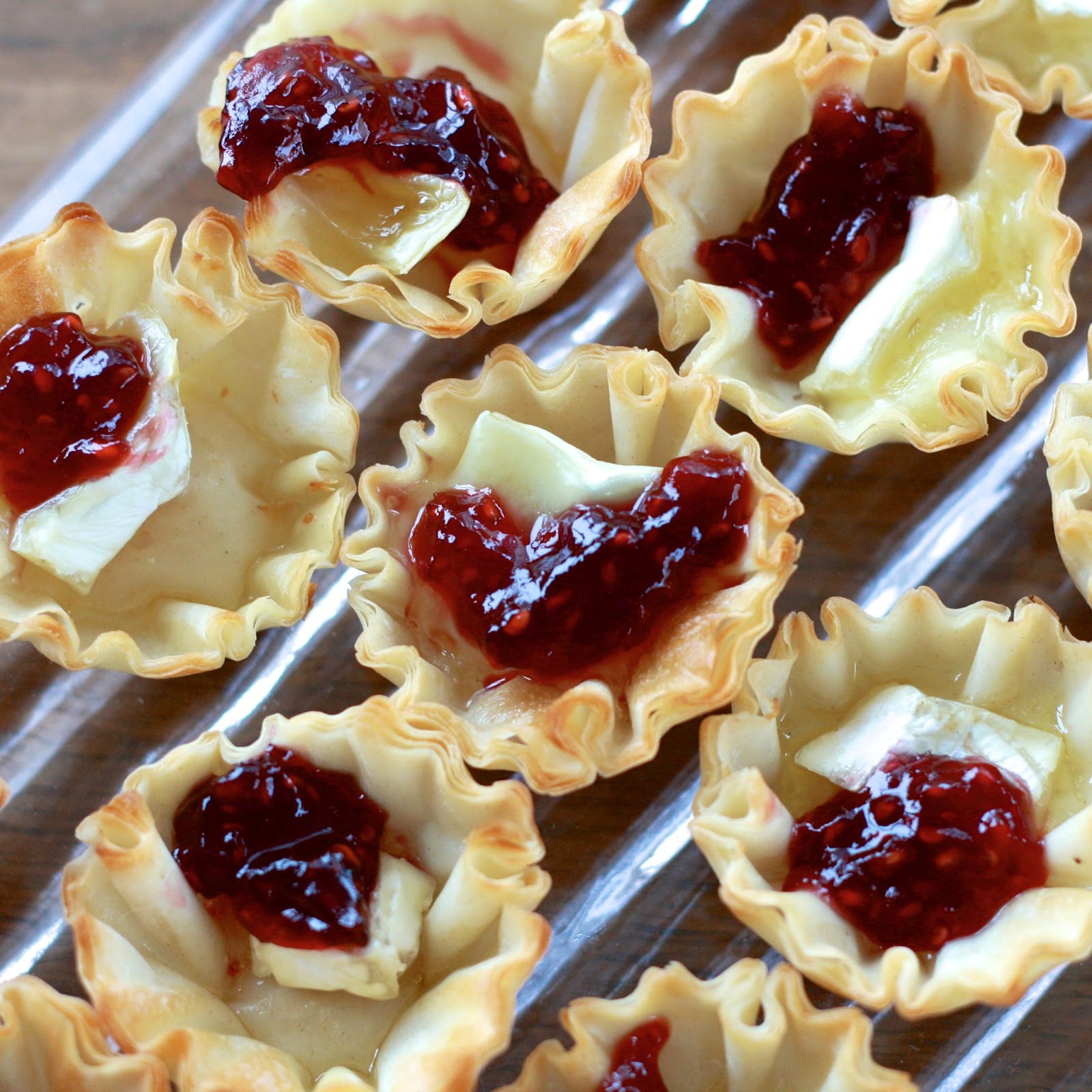 Raspberry Brie Bites