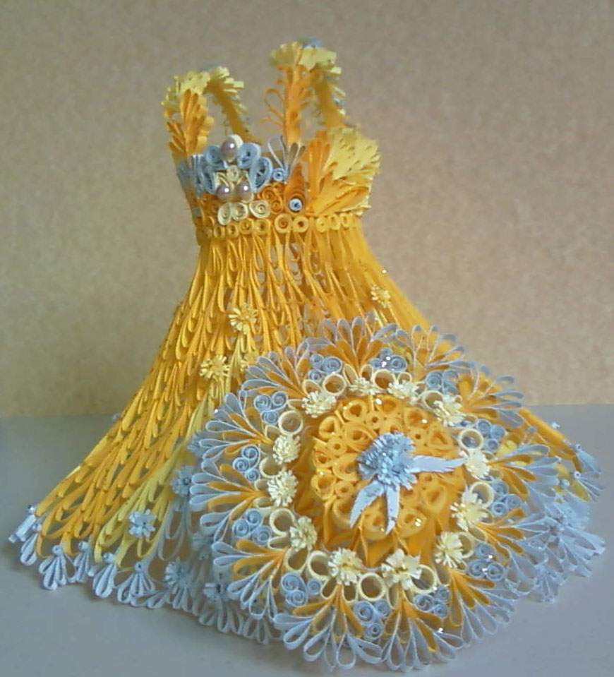 Neli Quilling Art Qilling dress 3