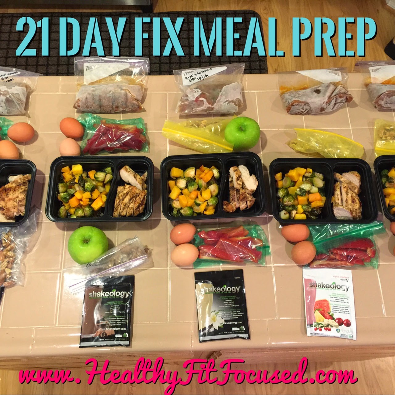How to Meal Prep for the 21 Day Fix and 21 Day Fix Extreme, Step by Step Guide, www.HealthyFitFocused.com 