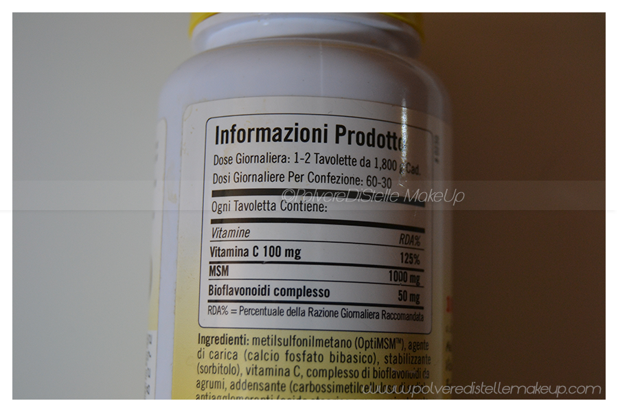 GUIDA Integratore MSM LongLife PolvereDiStelle MakeUp