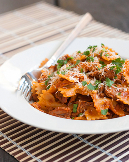 Red Shallot Kitchen Slow Cooked Pork Ragu with Farfalle