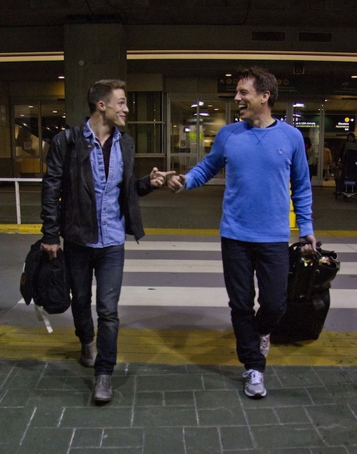 VJBrendan.com: Colton Haynes and John Barrowman Holding Hands While Leaving Airport!