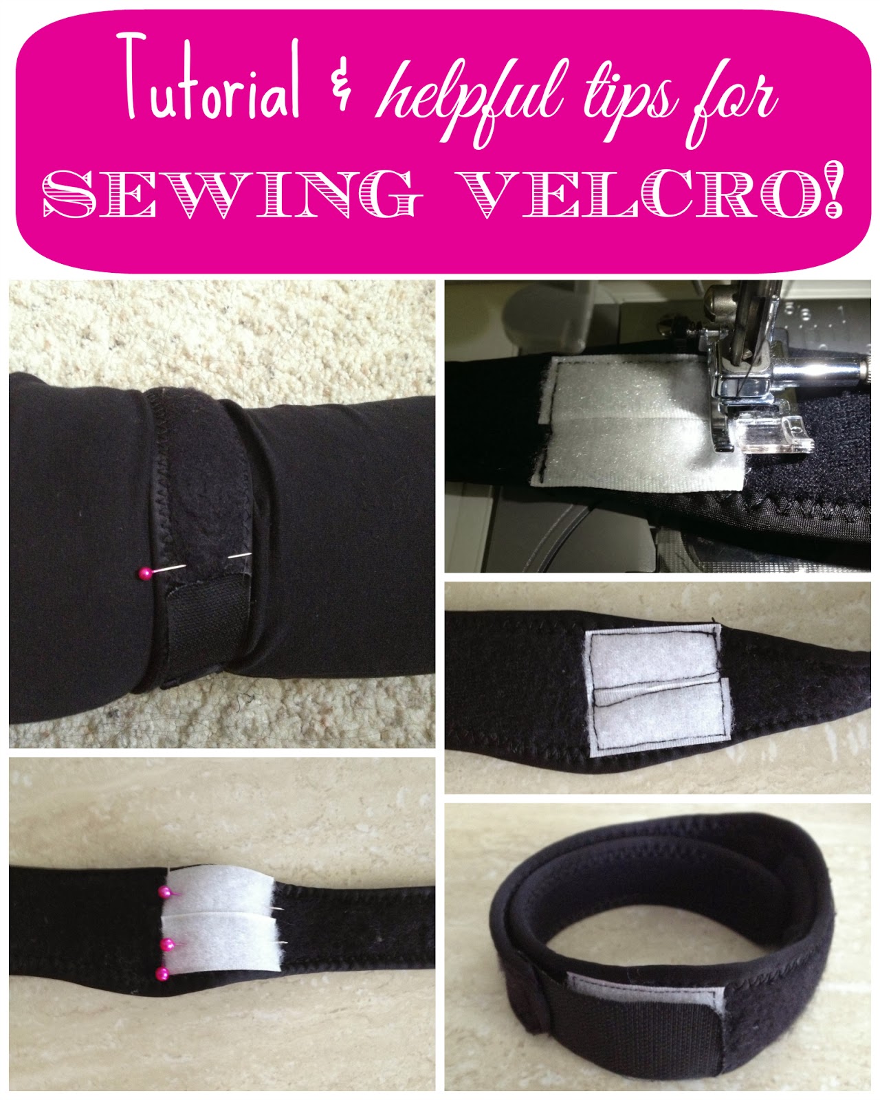 Diane's Vintage Zest!: Tutorial & Helpful Tips for Sewing Velcro!