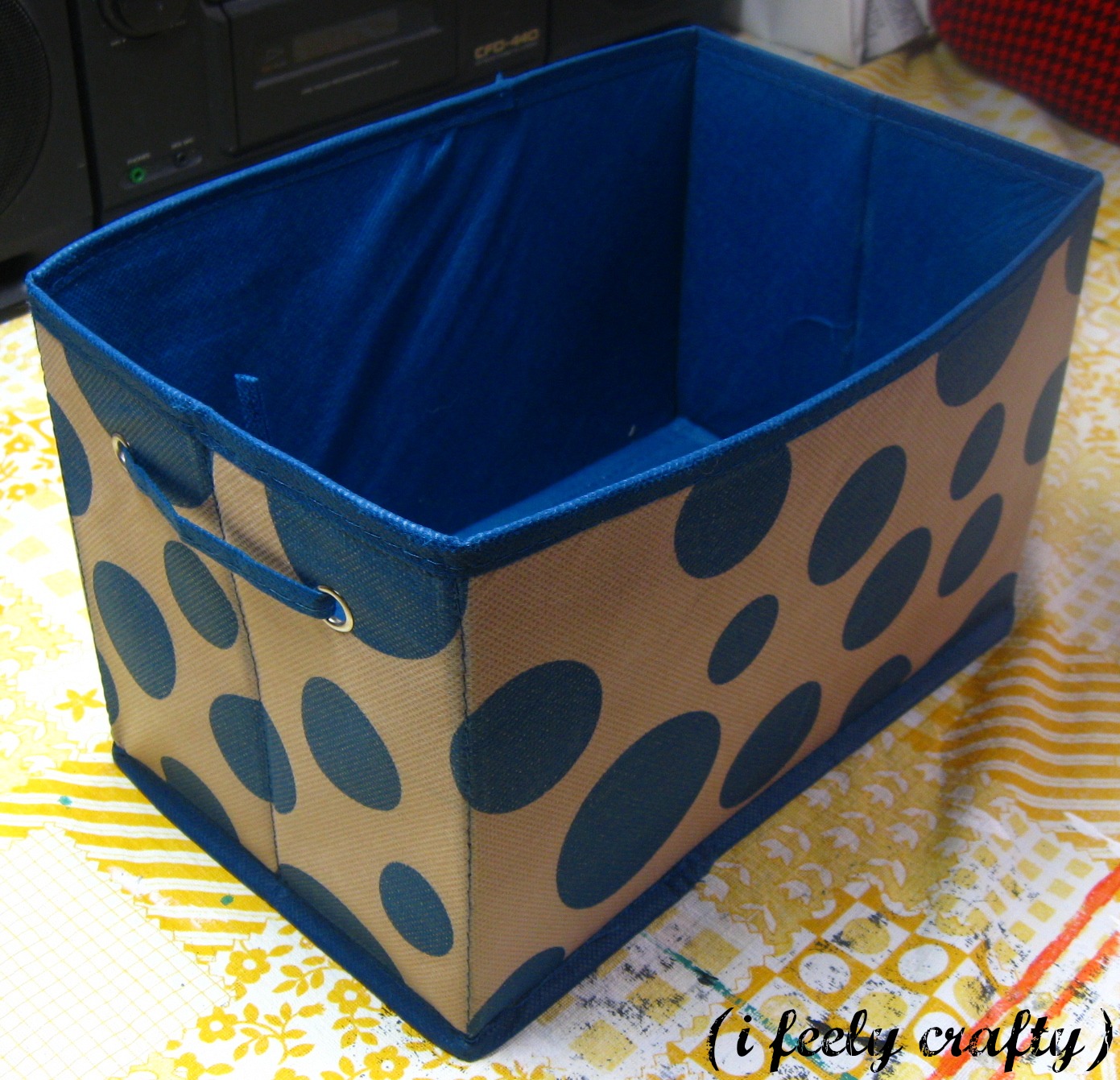 I feely CRAFTY Fabric Covered Storage Bin